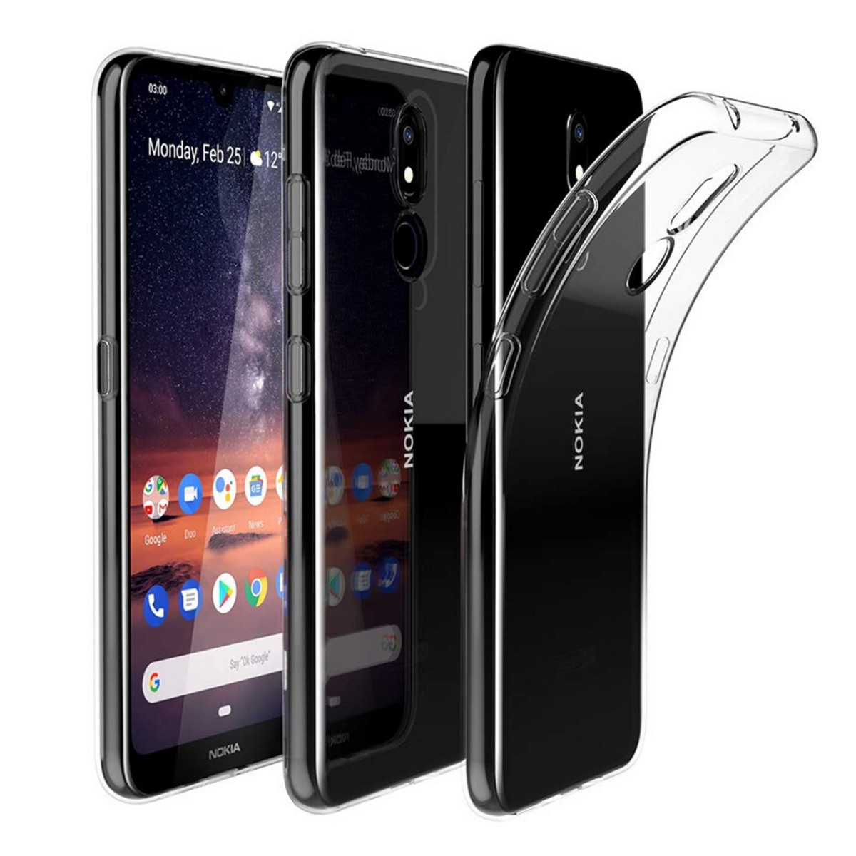 Funda Gel Tpu Fina Ultra-Thin 0,5mm Transparente para Nokia 3.2