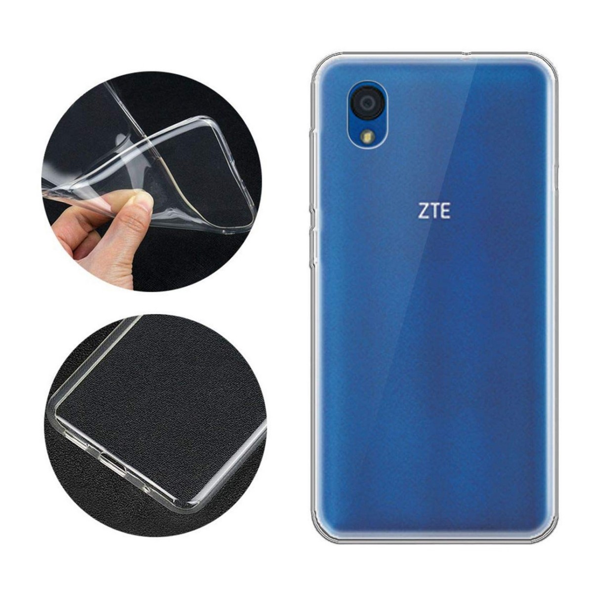 Funda Gel Tpu Fina Ultra-Thin 0,5mm Transparente para Zte Blade A3 (2019) / L8