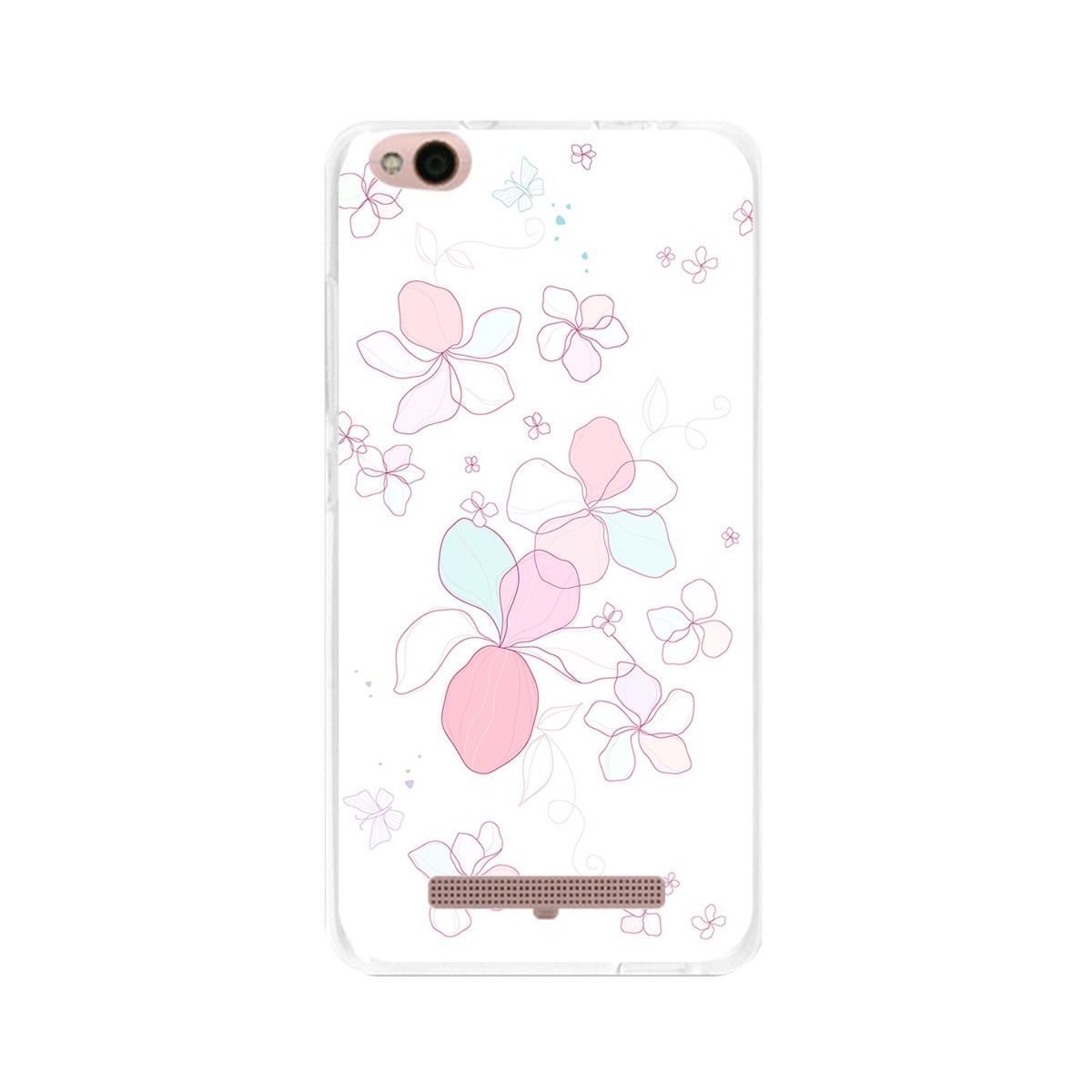 Funda Gel Tpu para Xiaomi Redmi 4A Diseño Flores-Minimal Dibujos