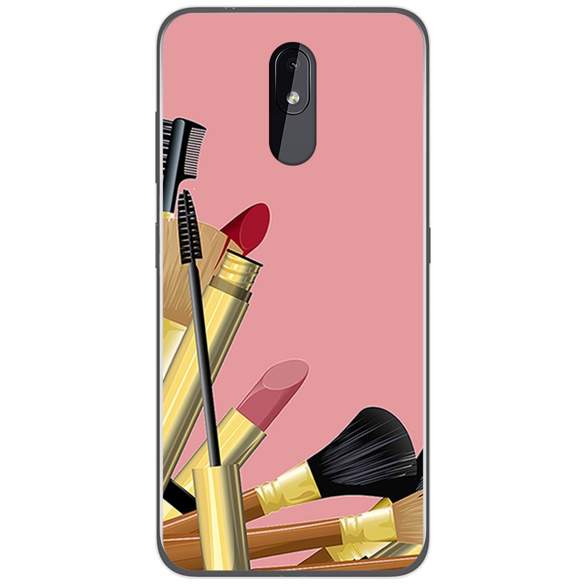 Funda Gel Tpu para Nokia 3.2 diseño Brochas Dibujos