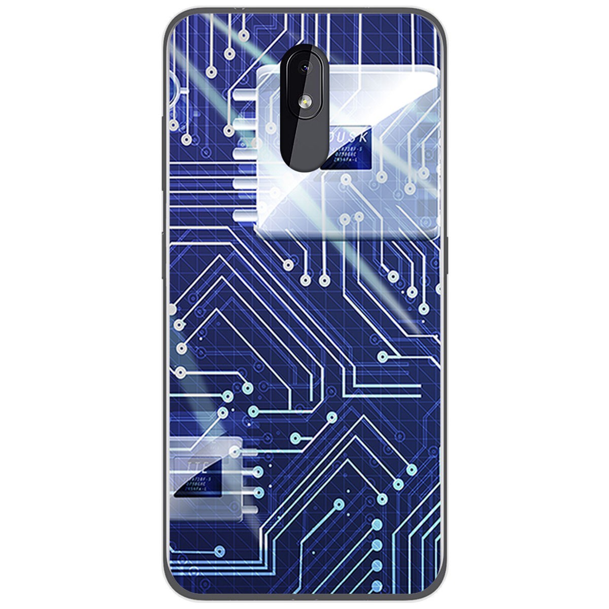 Funda Gel Tpu para Nokia 3.2 diseño Circuito Dibujos