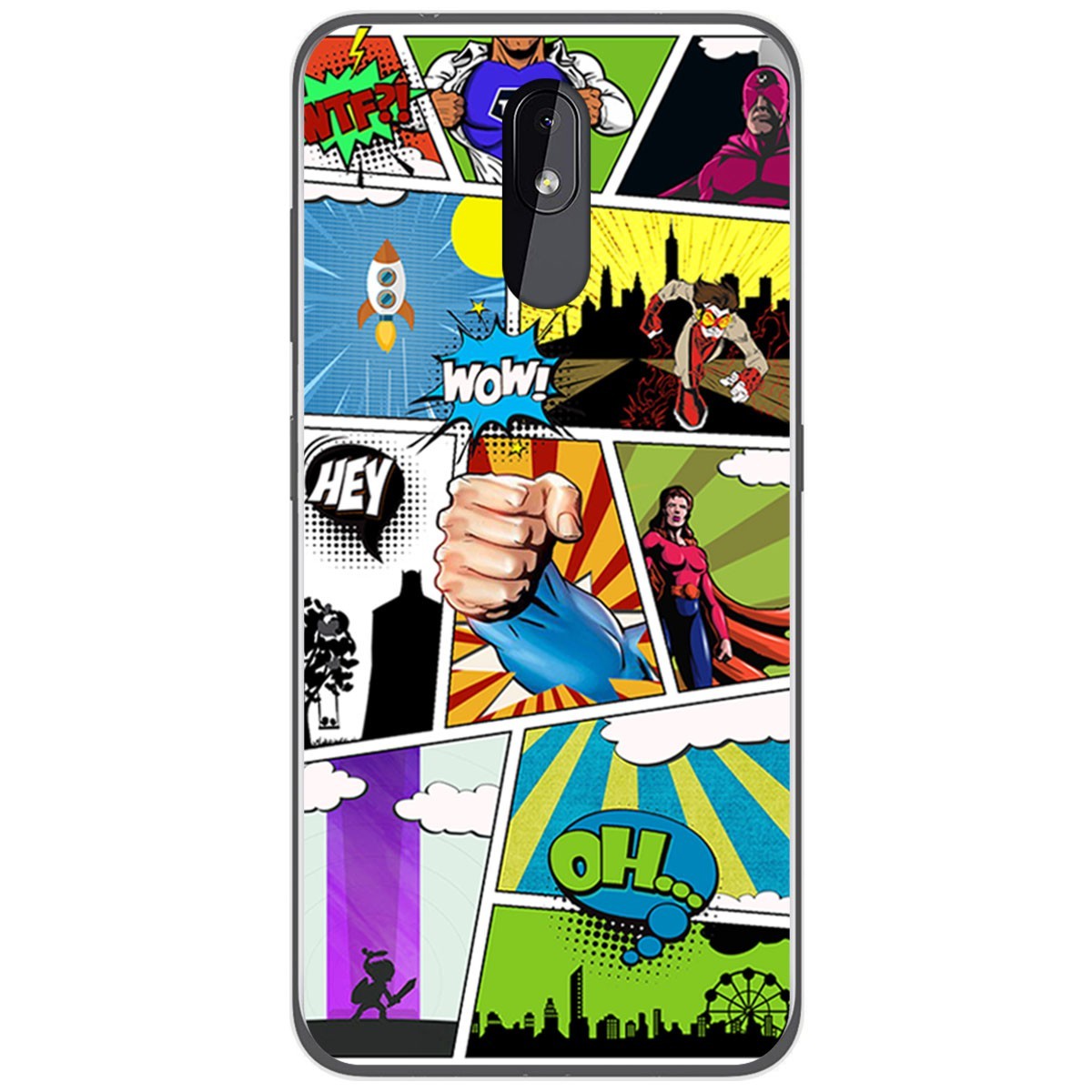 Funda Gel Tpu para Nokia 3.2 diseño Comic Dibujos