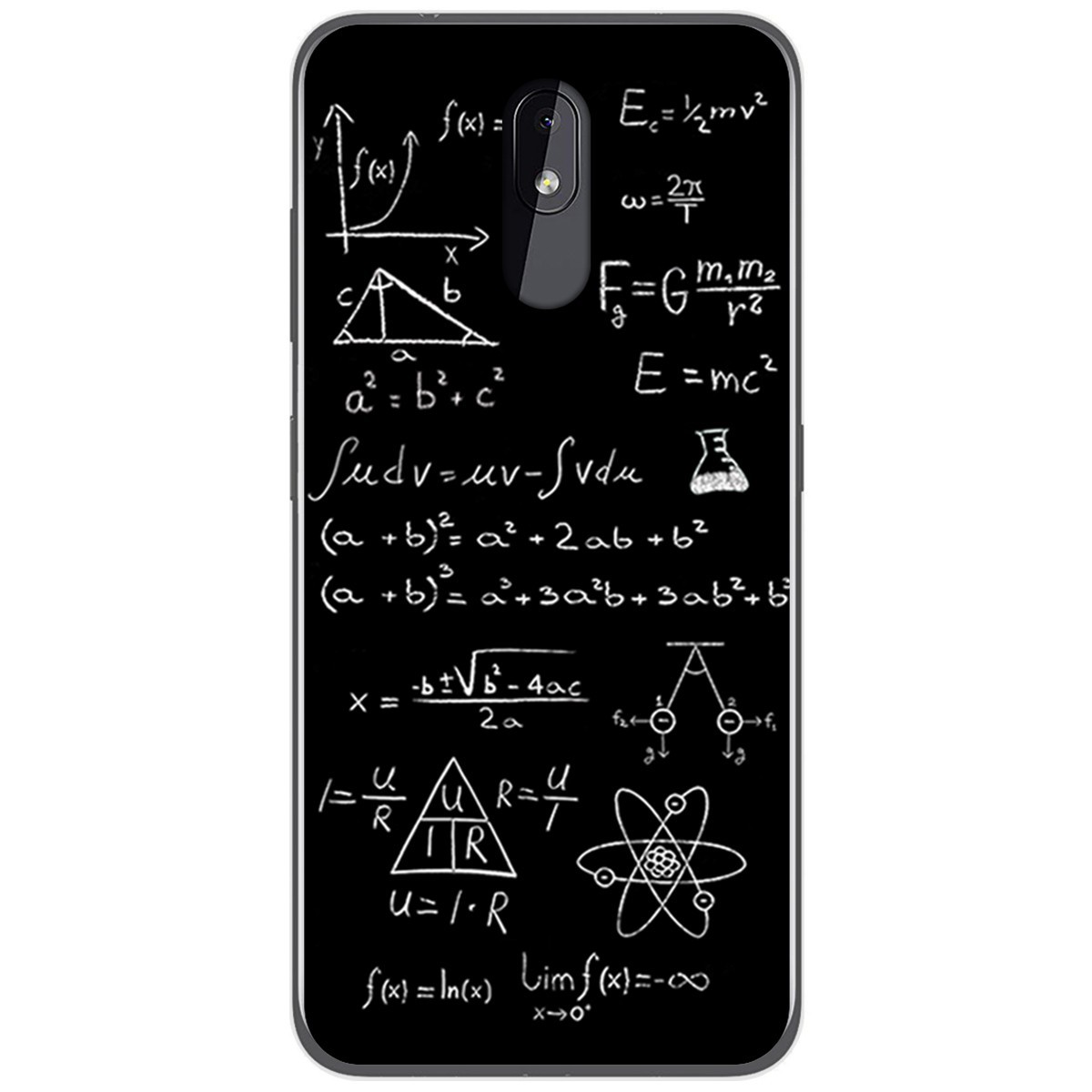Funda Gel Tpu para Nokia 3.2 diseño Formulas Dibujos