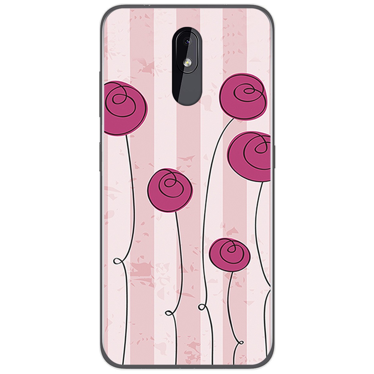 Funda Gel Tpu para Nokia 3.2 diseño Flores Vintage Dibujos
