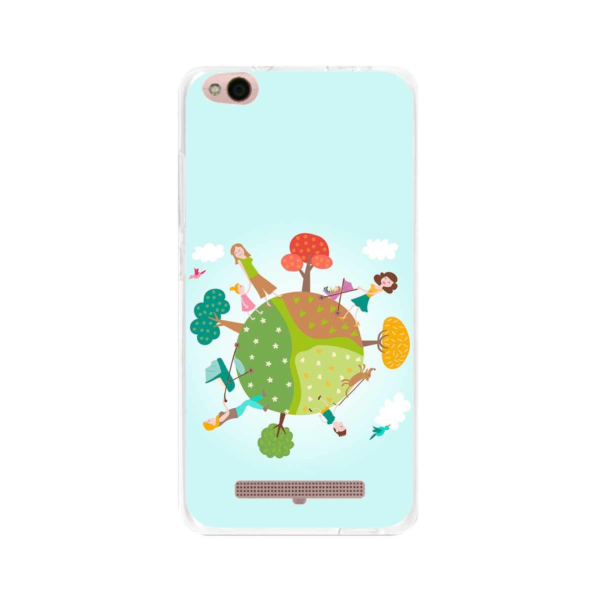 Funda Gel Tpu para Xiaomi Redmi 4A Diseño Familia Dibujos