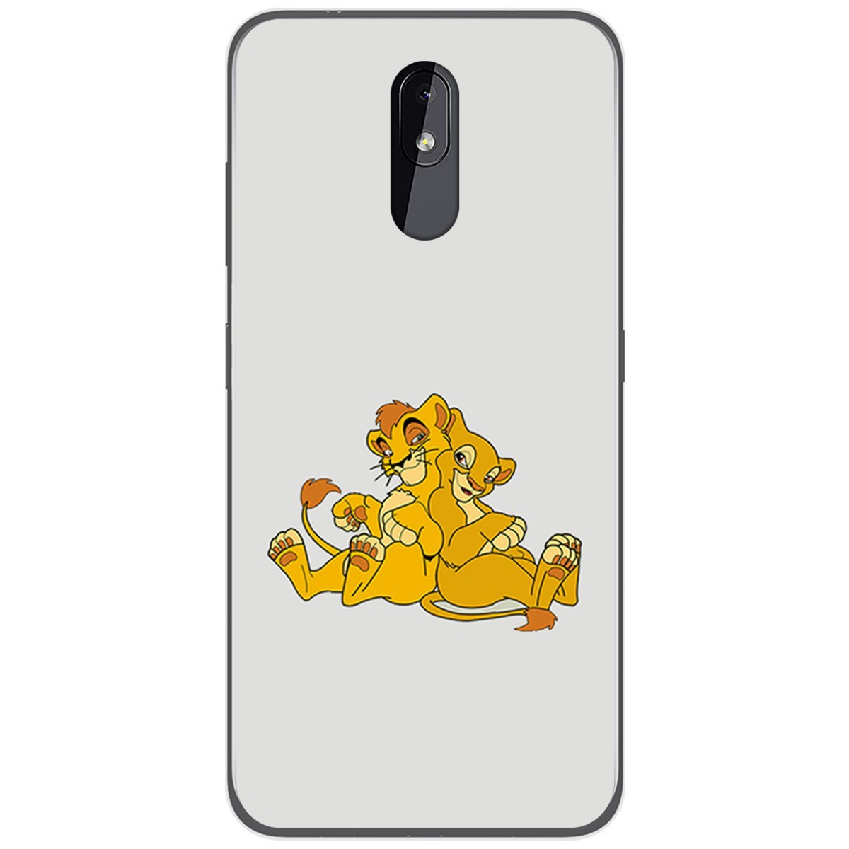 Funda Gel Tpu para Nokia 3.2 diseño Leones Dibujos
