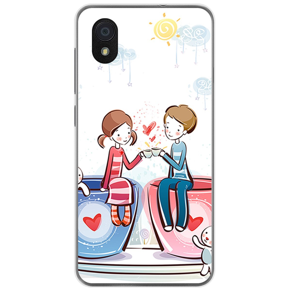 Funda Gel Tpu para Zte Blade A3 (2019) / L8 diseño Café Dibujos