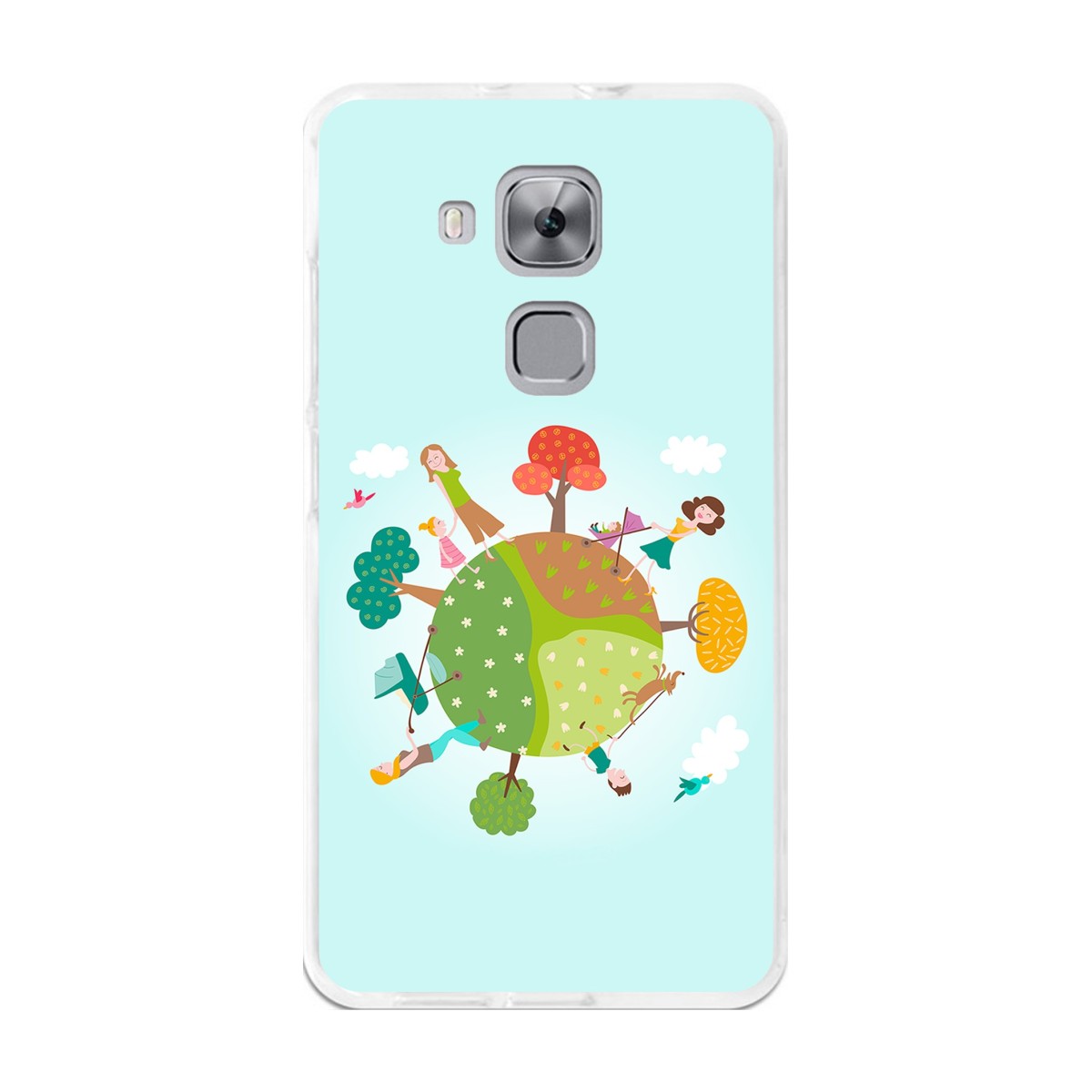 Funda Gel Tpu para Huawei Nova Plus Diseño Familia Dibujos