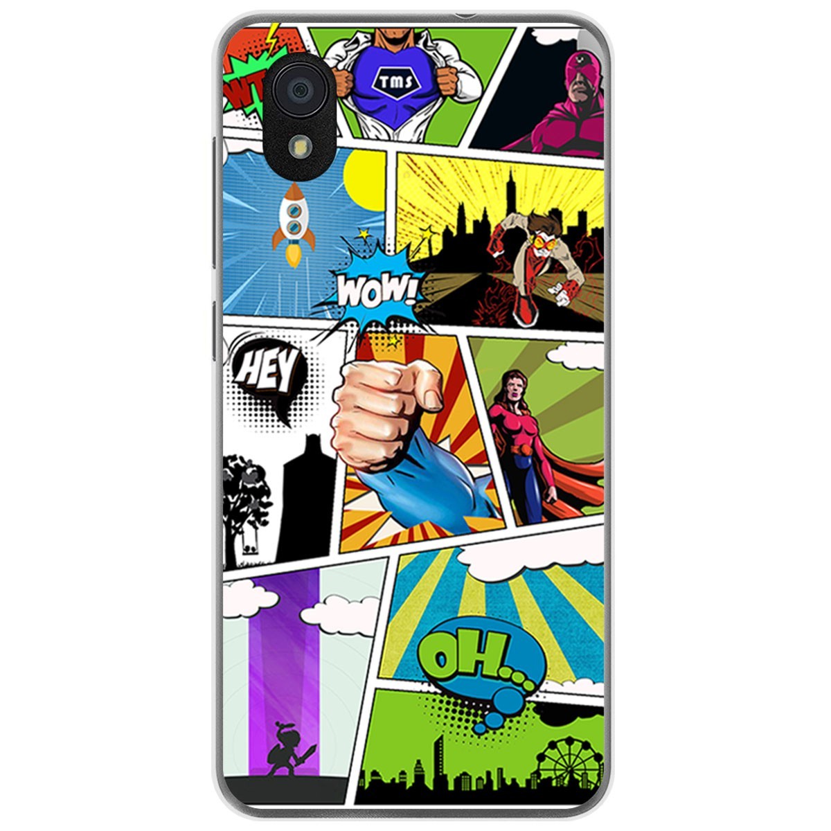 Funda Gel Tpu para Zte Blade A3 (2019) / L8 diseño Comic Dibujos