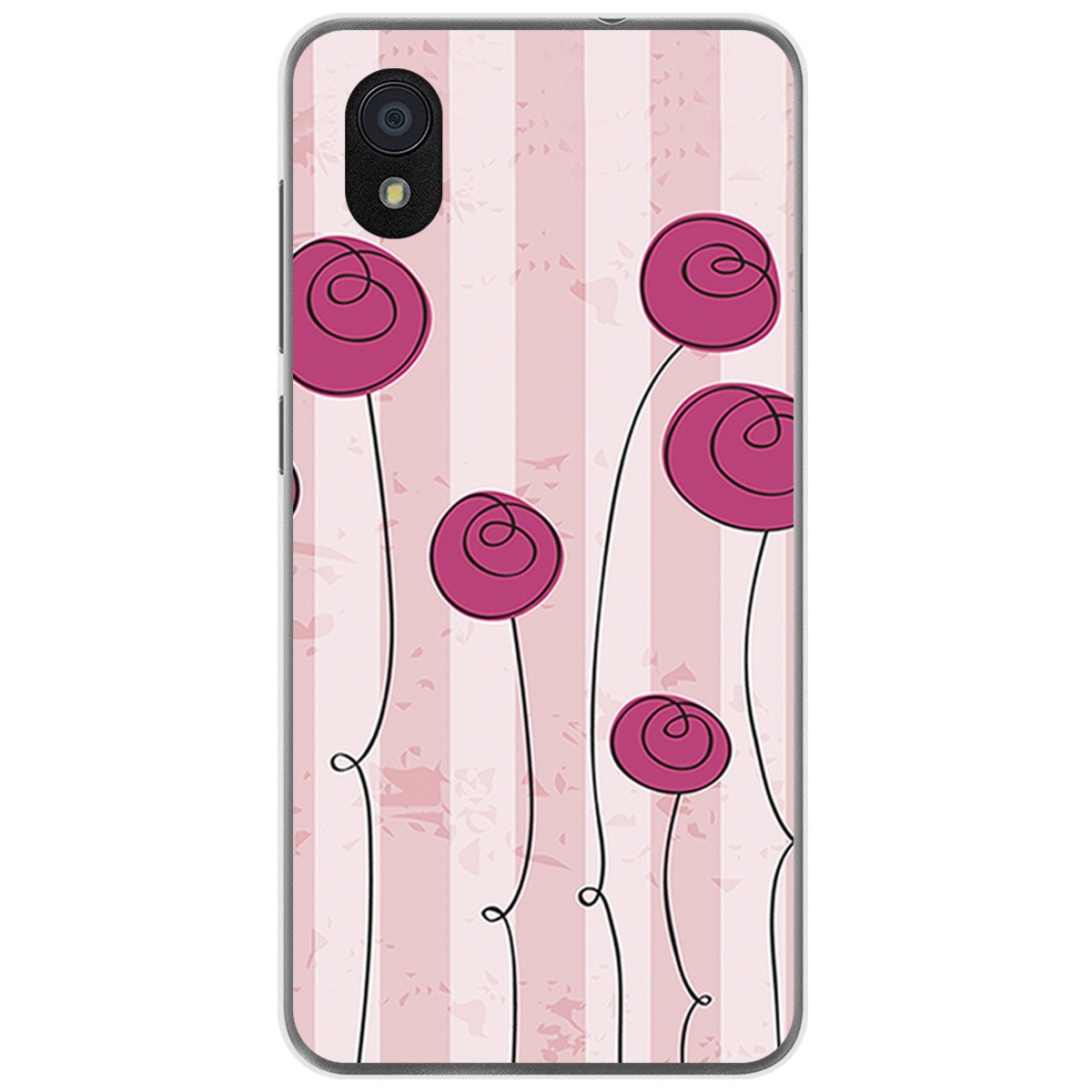 Funda Gel Tpu para Zte Blade A3 (2019) / L8 diseño Flores Vintage Dibujos