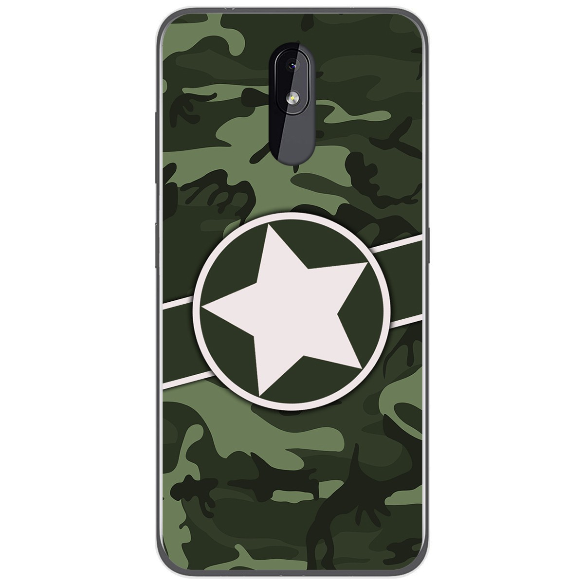 Funda Gel Tpu para Nokia 3.2 diseño Camuflaje 01 Dibujos