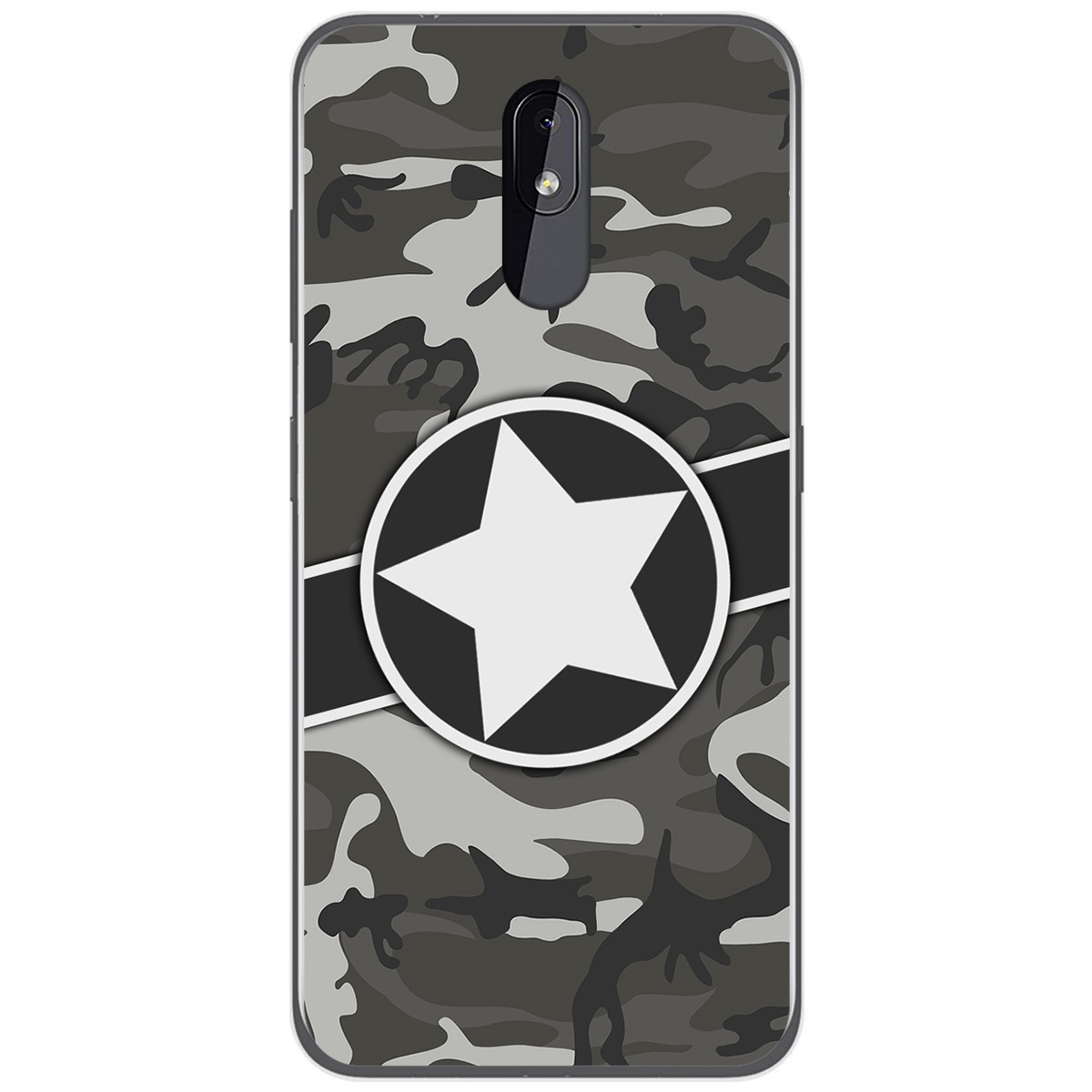Funda Gel Tpu para Nokia 3.2 diseño Camuflaje 02 Dibujos