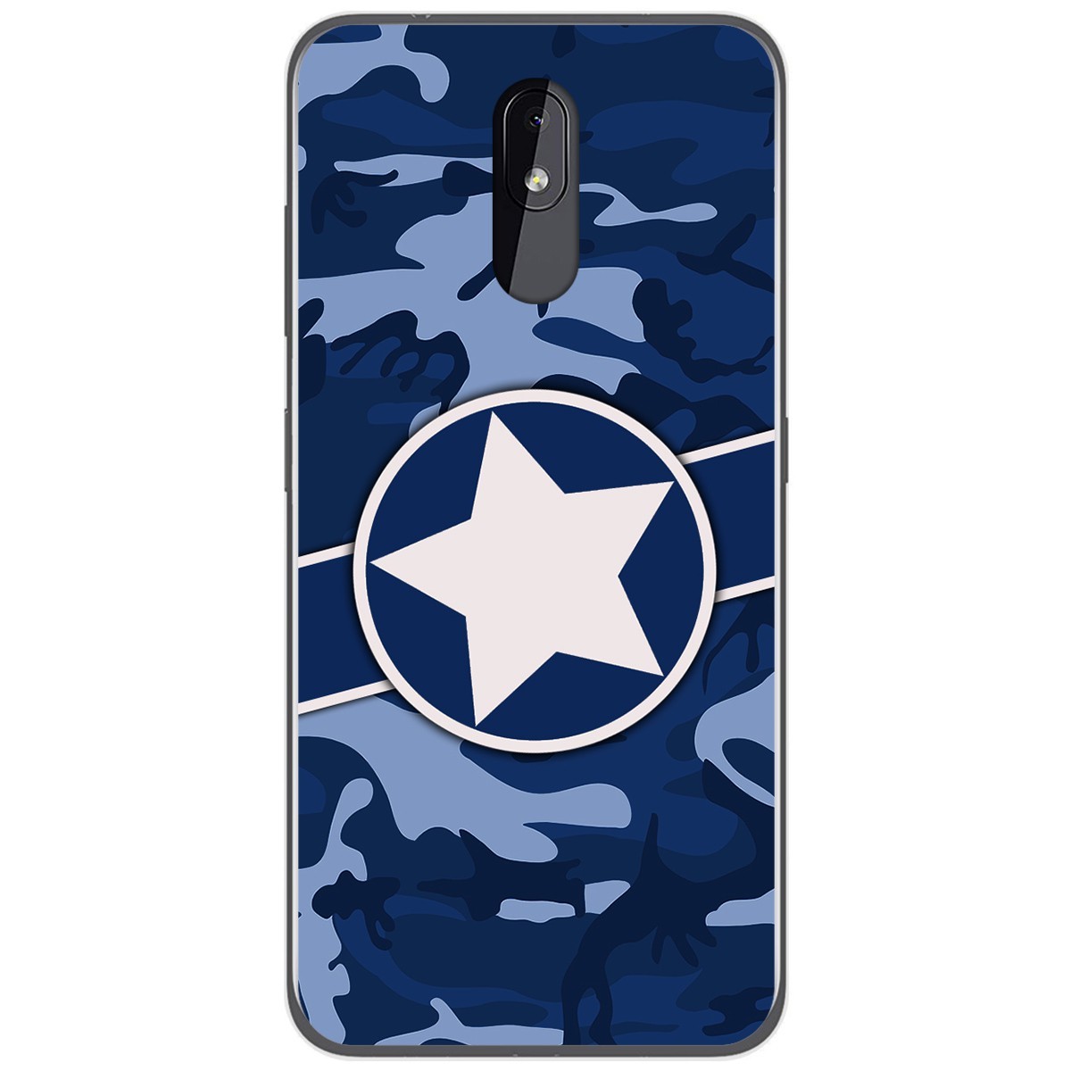 Funda Gel Tpu para Nokia 3.2 diseño Camuflaje 03 Dibujos