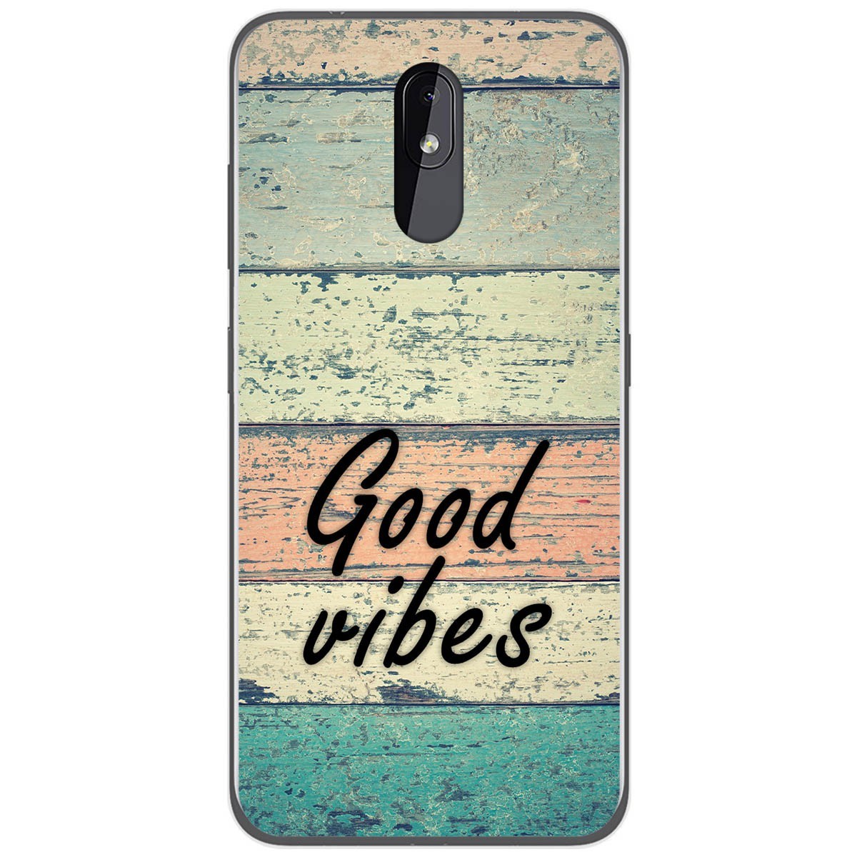 Funda Gel Tpu para Nokia 3.2 diseño Madera 01 Dibujos