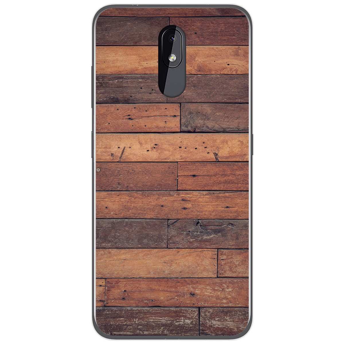 Funda Gel Tpu para Nokia 3.2 diseño Madera 03 Dibujos