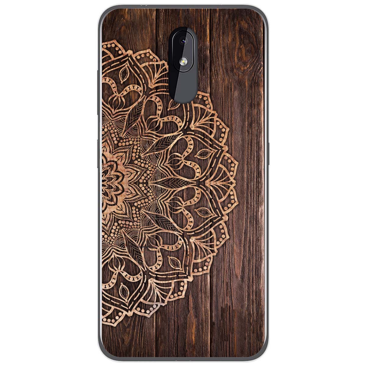 Funda Gel Tpu para Nokia 3.2 diseño Madera 06 Dibujos