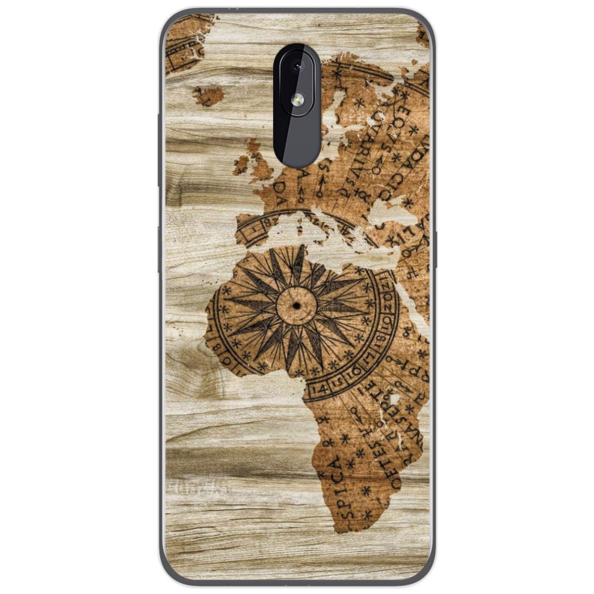 Funda Gel Tpu para Nokia 3.2 diseño Madera 07 Dibujos