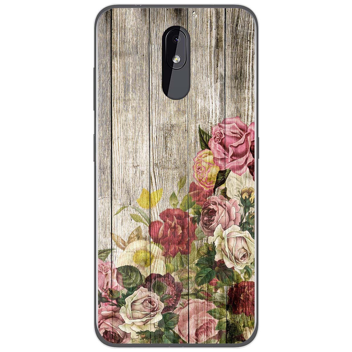 Funda Gel Tpu para Nokia 3.2 diseño Madera 08 Dibujos