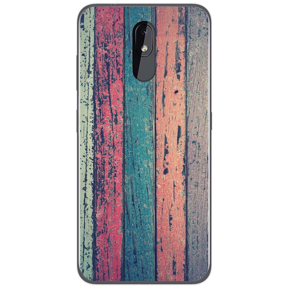 Funda Gel Tpu para Nokia 3.2 diseño Madera 10 Dibujos
