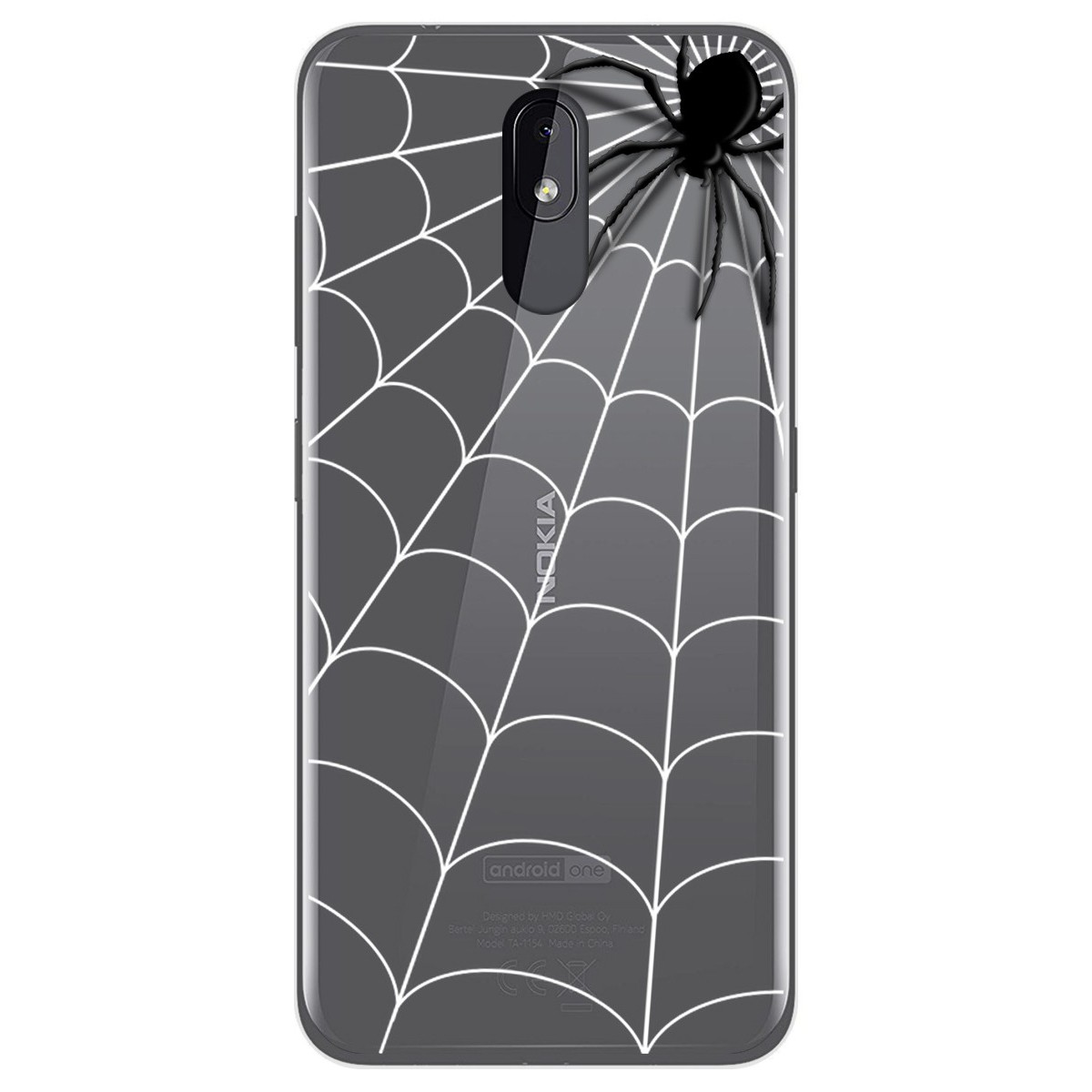 Funda Gel Transparente para Nokia 3.2 diseño Araña Dibujos