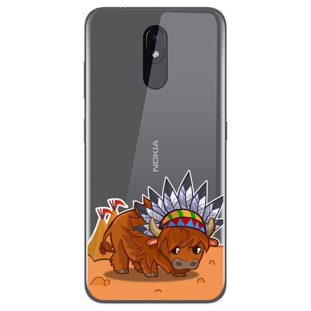 Funda Gel Transparente para Nokia 3.2 diseño Bufalo Dibujos