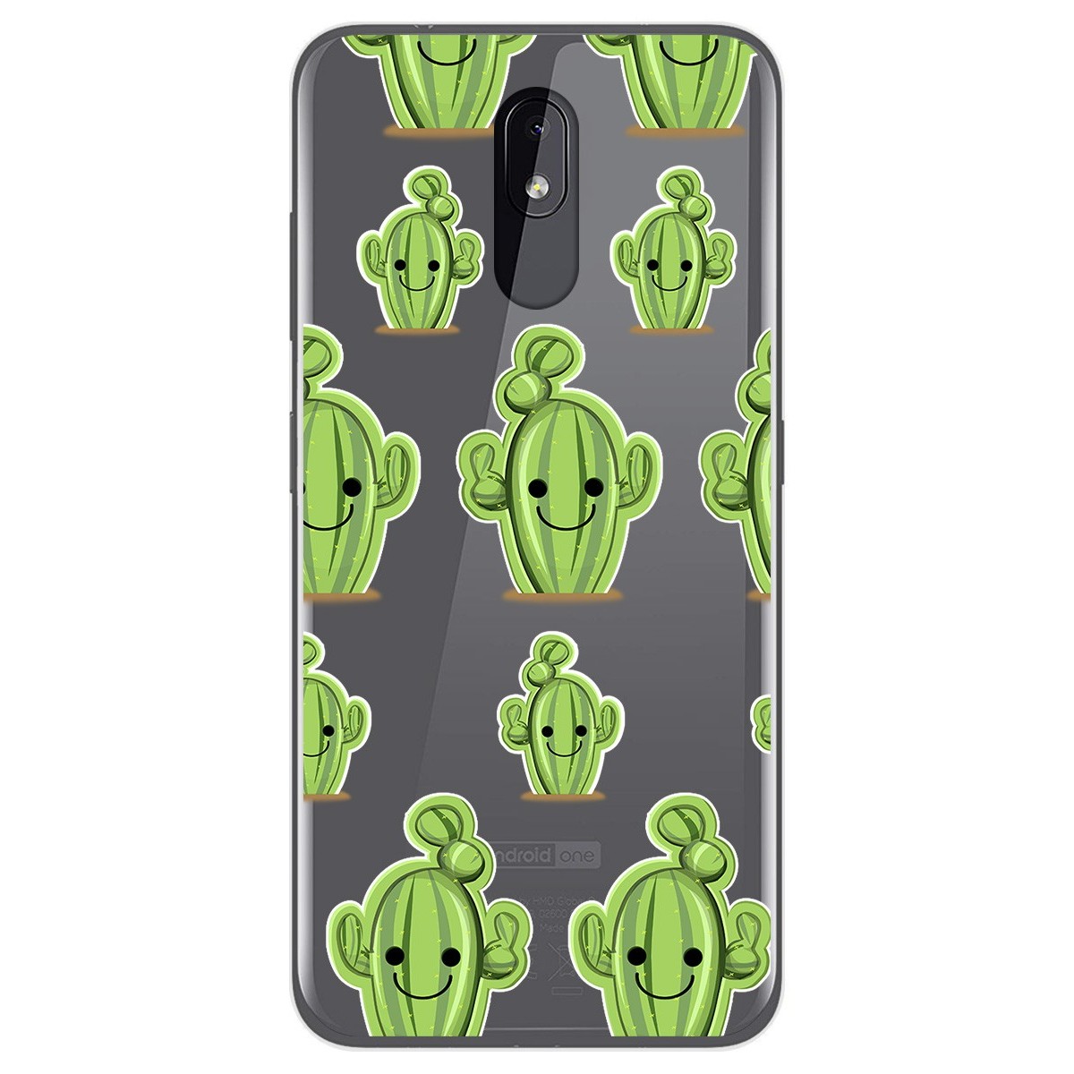 Funda Gel Transparente para Nokia 3.2 diseño Cactus Dibujos
