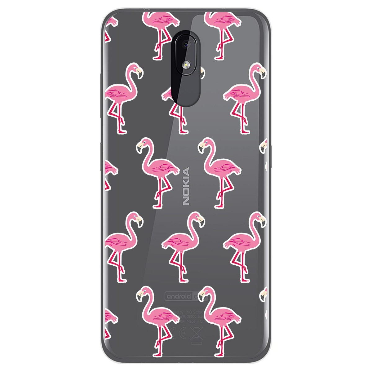 Funda Gel Transparente para Nokia 3.2 diseño Flamenco Dibujos