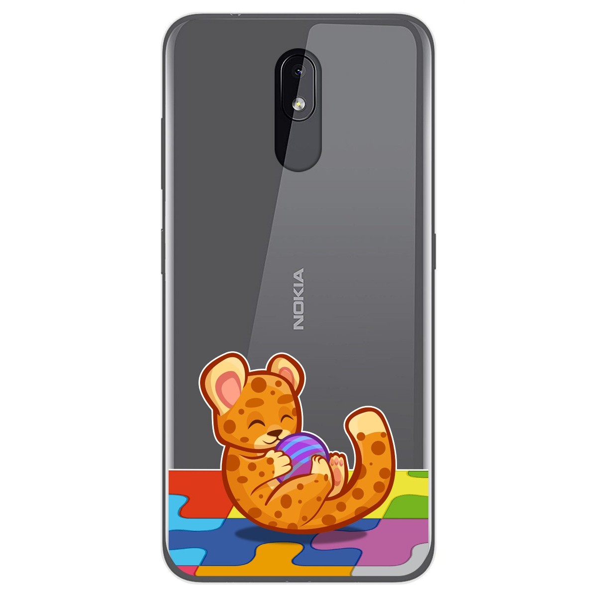 Funda Gel Transparente para Nokia 3.2 diseño Leopardo Dibujos