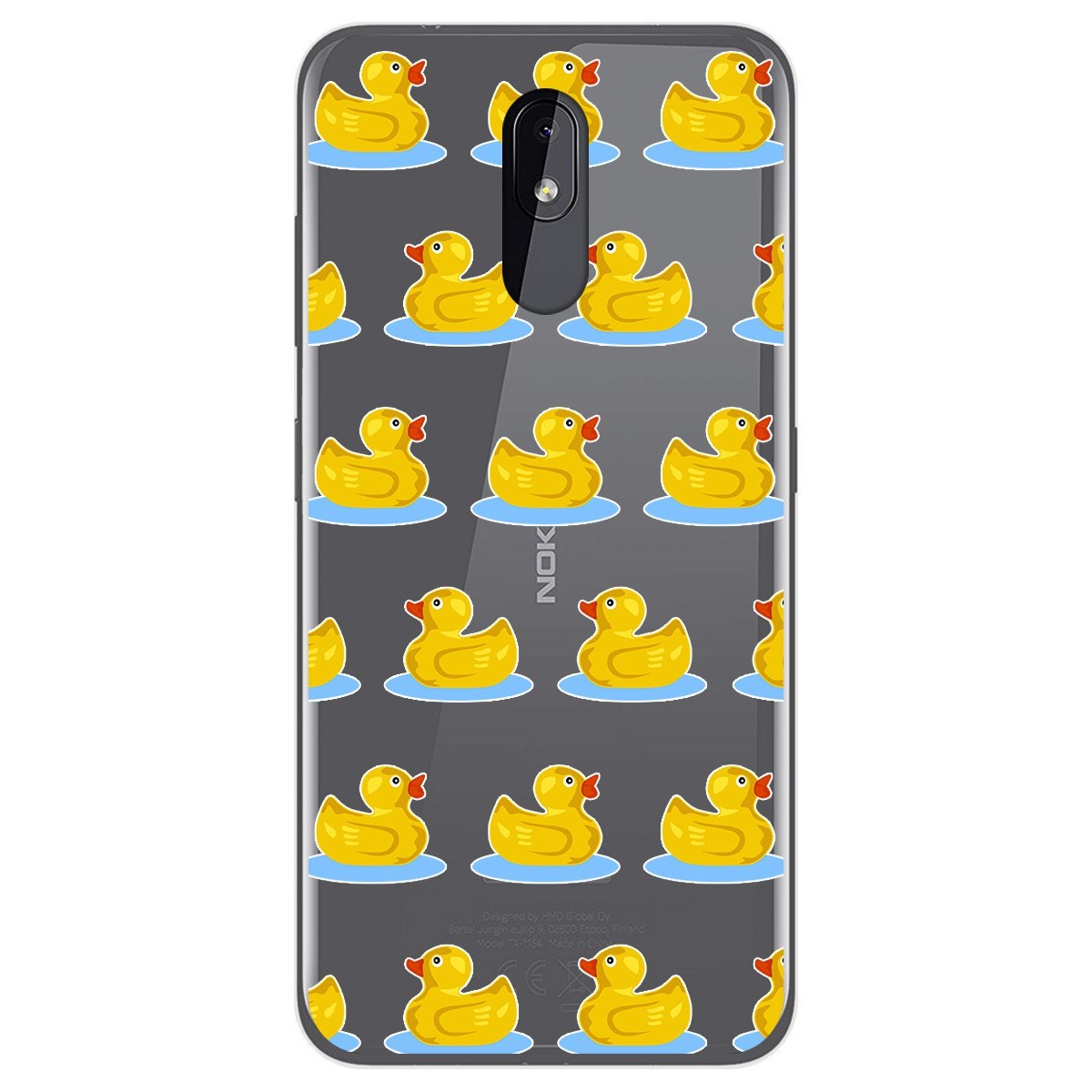 Funda Gel Transparente para Nokia 3.2 diseño Pato Dibujos