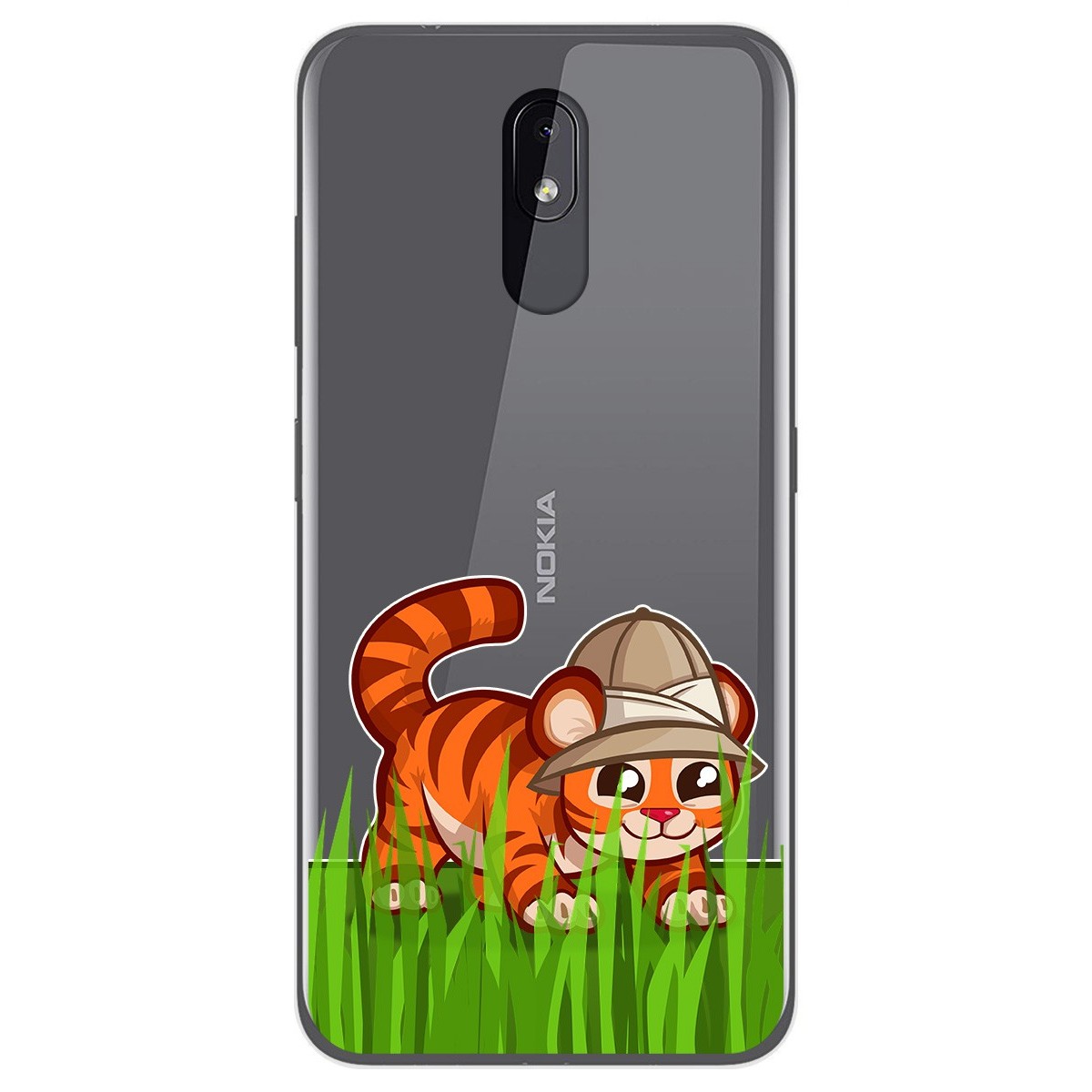 Funda Gel Transparente para Nokia 3.2 diseño Tigre Dibujos