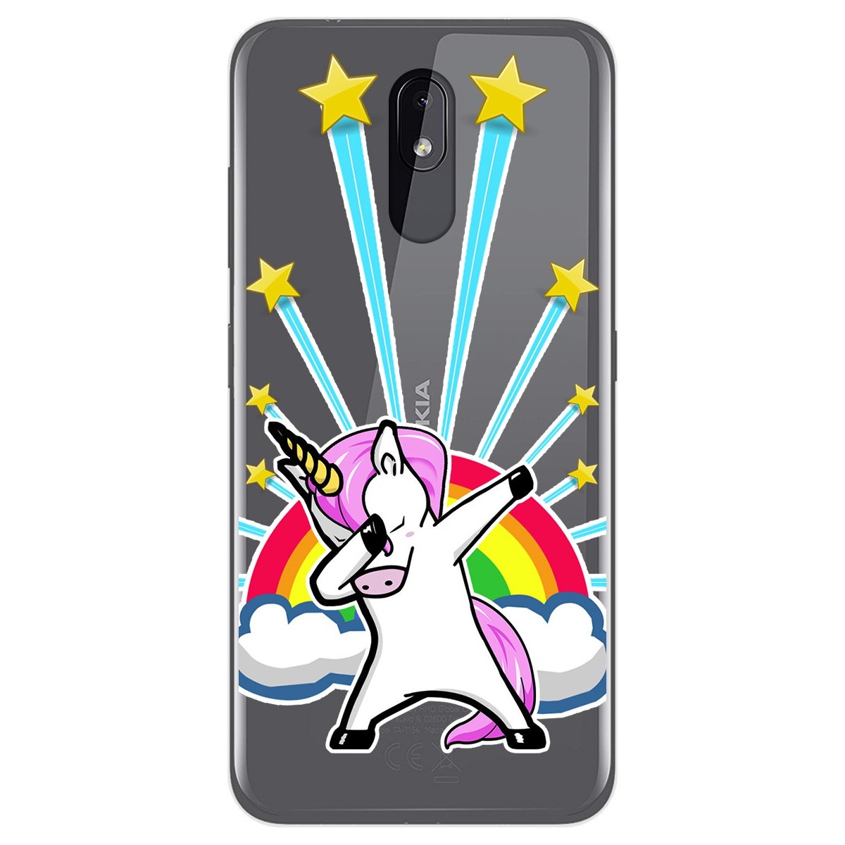 Funda Gel Transparente para Nokia 3.2 diseño Unicornio Dibujos