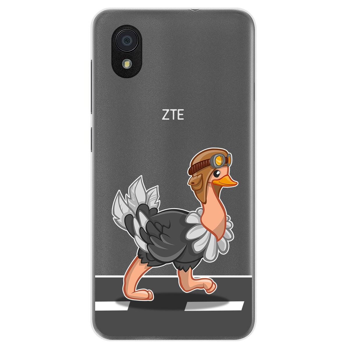 Funda Gel Transparente para Zte Blade A3 (2019) / L8 diseño Avestruz Dibujos