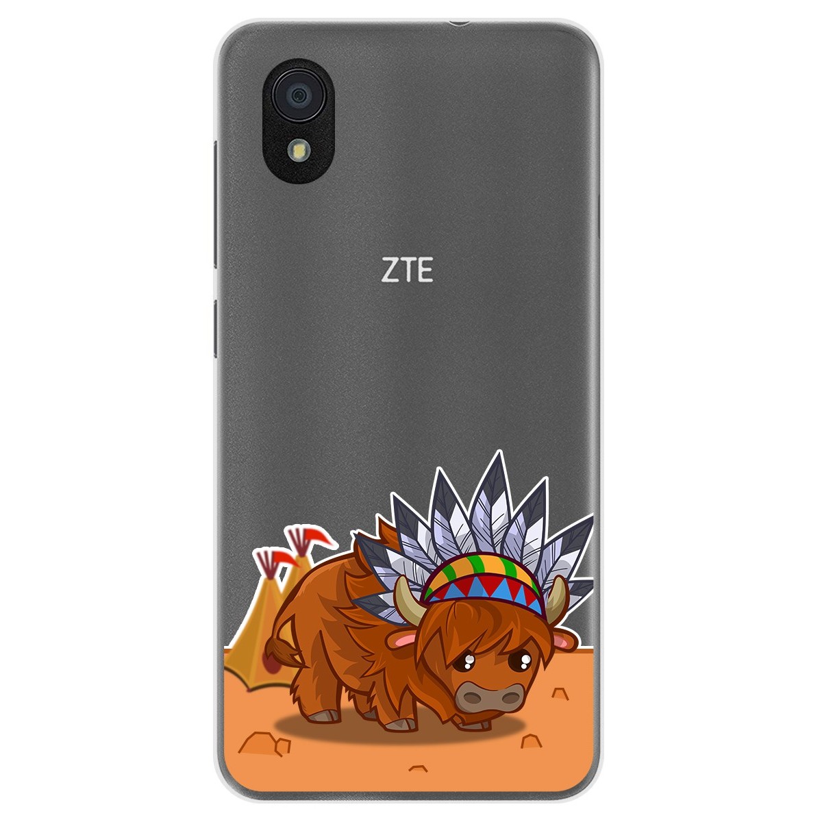 Funda Gel Transparente para Zte Blade A3 (2019) / L8 diseño Bufalo Dibujos