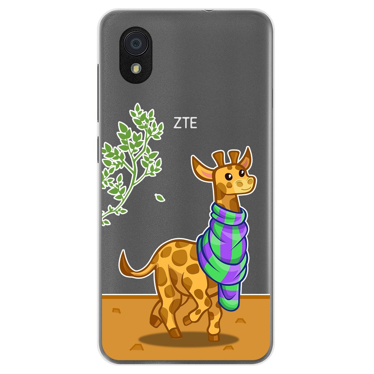 Funda Gel Transparente para Zte Blade A3 (2019) / L8 diseño Jirafa Dibujos