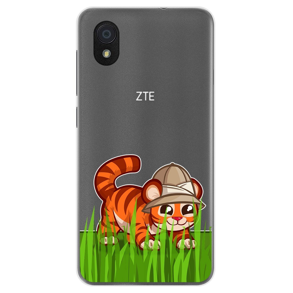 Funda Gel Transparente para Zte Blade A3 (2019) / L8 diseño Tigre Dibujos
