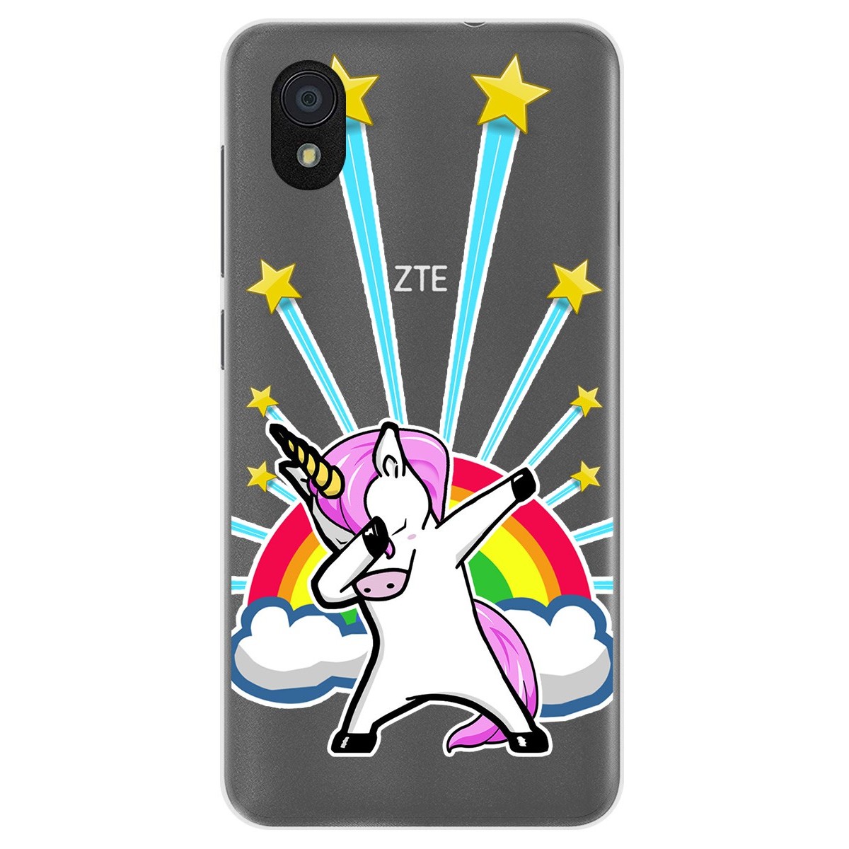 Funda Gel Transparente para Zte Blade A3 (2019) / L8 diseño Unicornio Dibujos