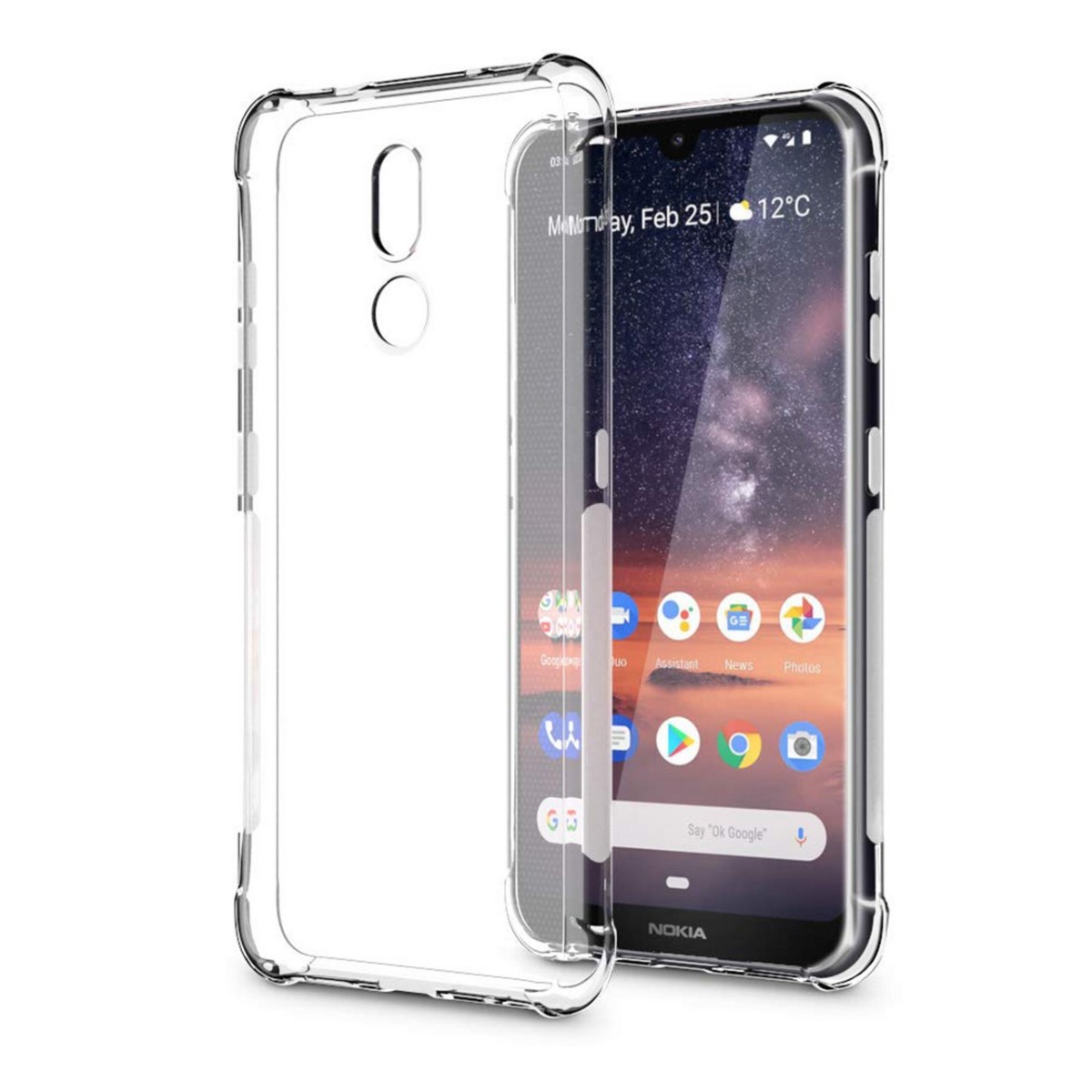 Funda Gel Tpu Anti-Shock Transparente para Nokia 3.2