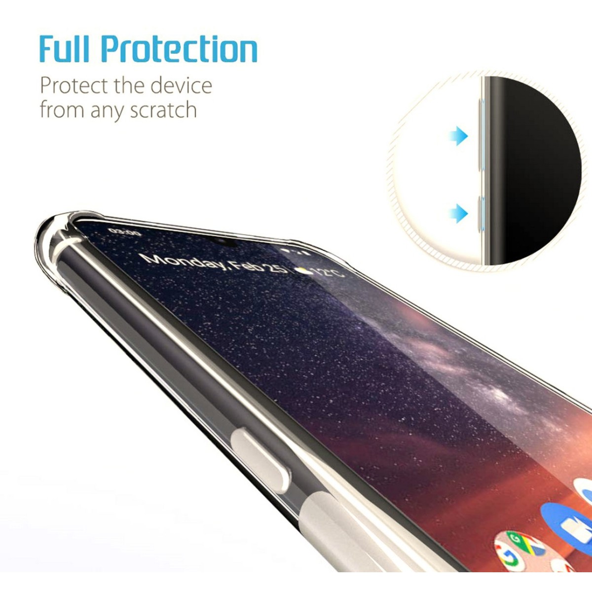 Funda Gel Tpu Anti-Shock Transparente para Nokia 3.2