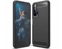 Funda Gel Tpu Tipo Carbon Negra para Huawei Honor 20 Pro