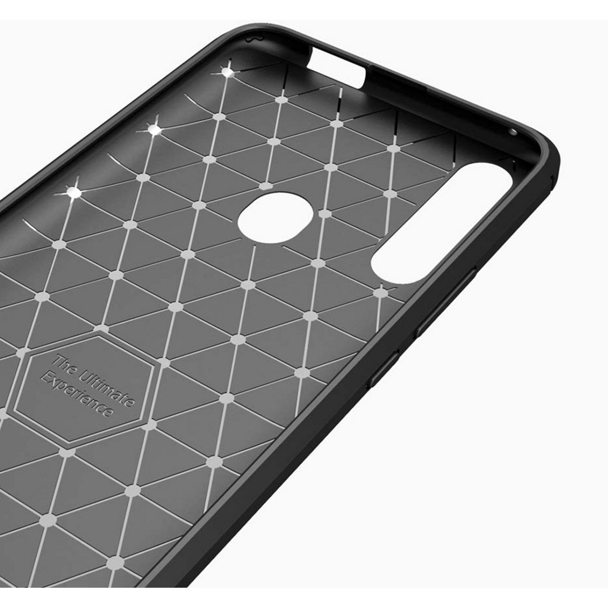 Funda Gel Tpu Tipo Carbon Negra para Huawei P Smart Z