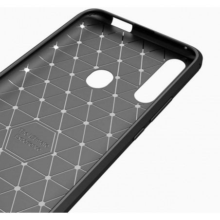 Funda Gel Tpu Tipo Carbon Negra para Huawei P Smart Z