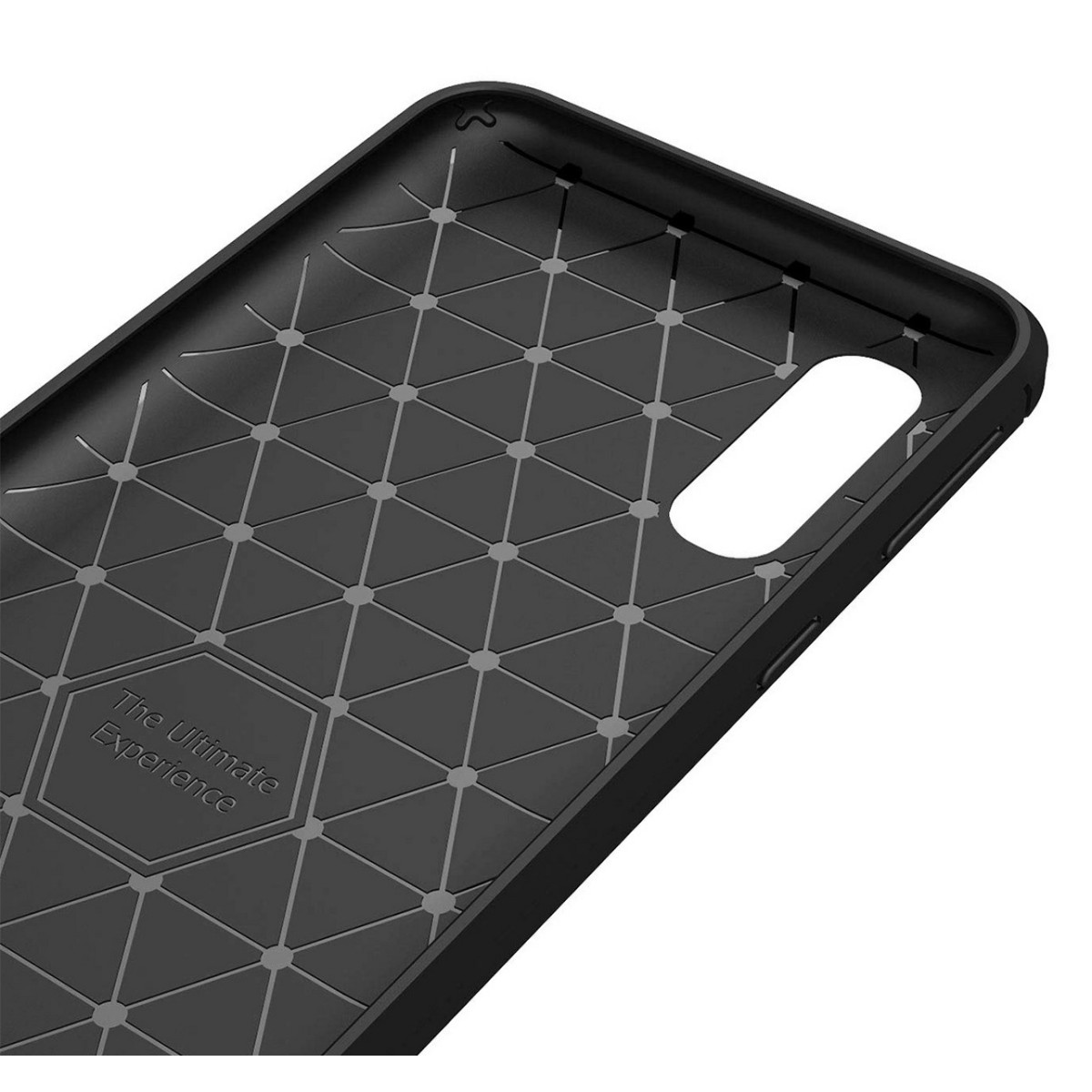 Funda Gel Tpu Tipo Carbon Negra para Samsung Galaxy A2 Core