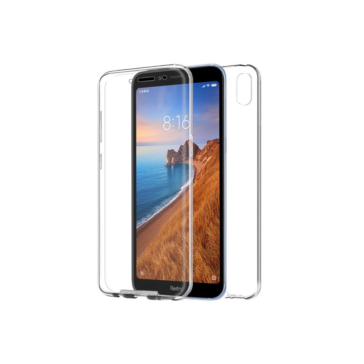 Funda Completa Transparente Pc + Tpu Full Body 360 para Xiaomi Redmi 7A