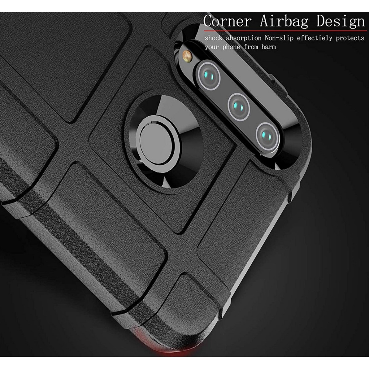 Funda Armor Rugged Shield Antigolpes para Huawei Honor 20 Lite color Negra