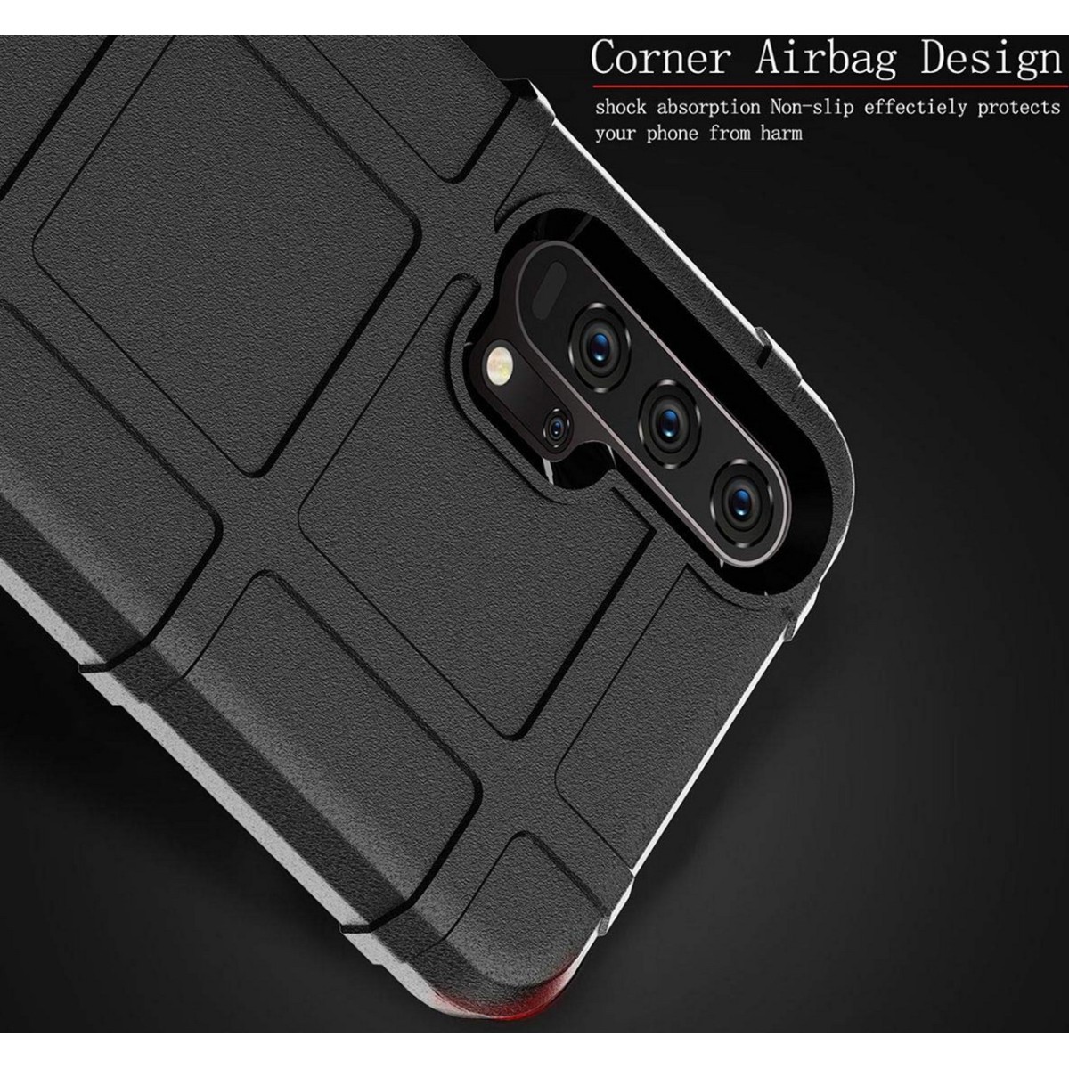 Funda Armor Rugged Shield Antigolpes para Huawei Honor 20 Pro color Negra