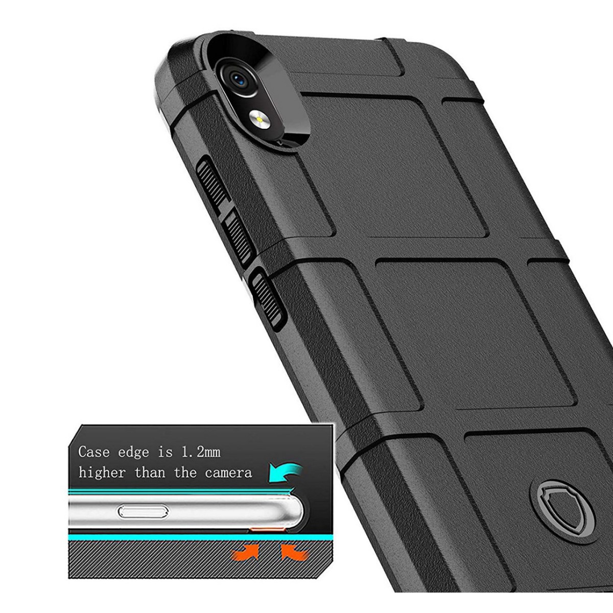 Funda Armor Rugged Shield Antigolpes para Xiaomi Redmi 7A color Negra