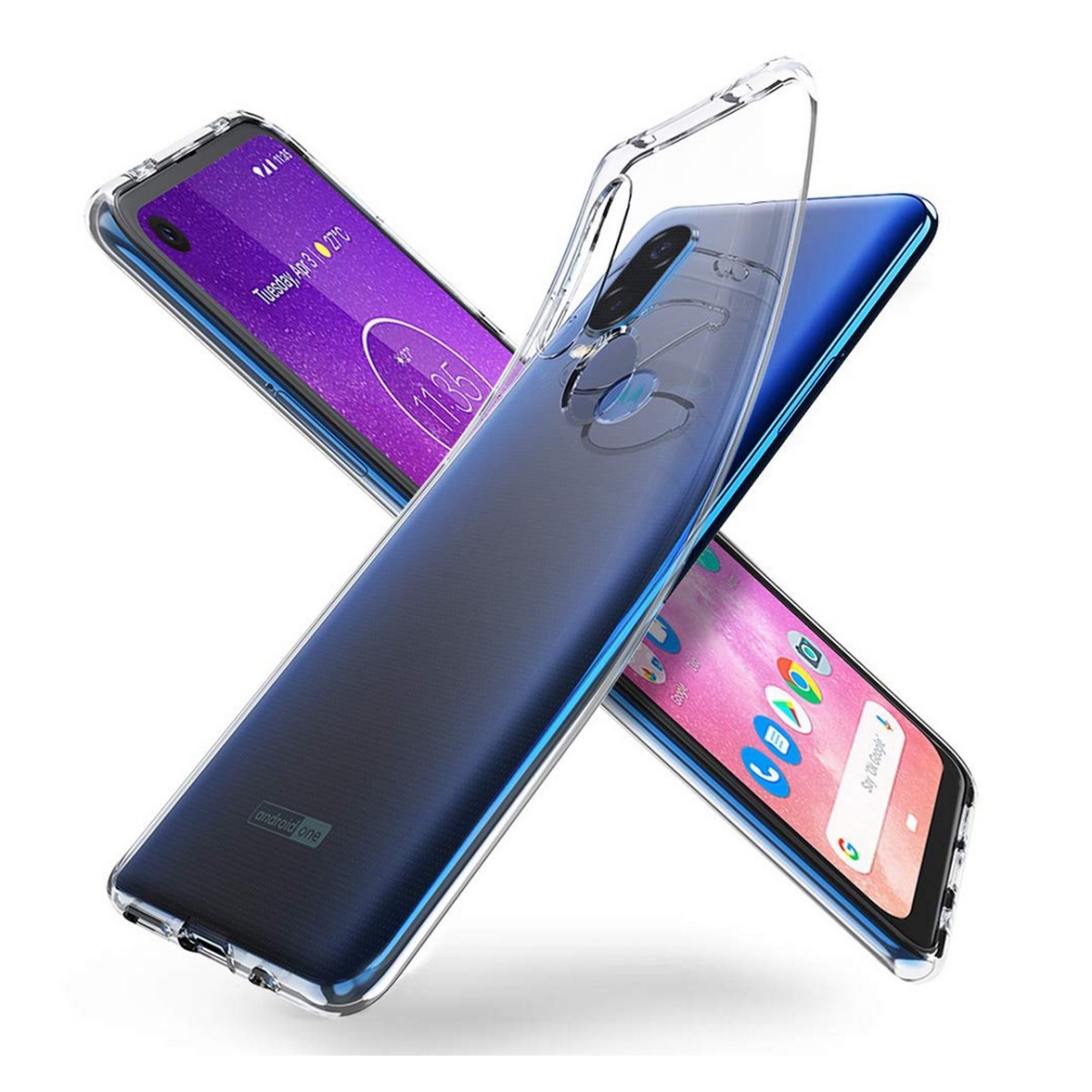 Funda Gel Tpu Fina Ultra-Thin 0,5mm Transparente para Motorola One Vision