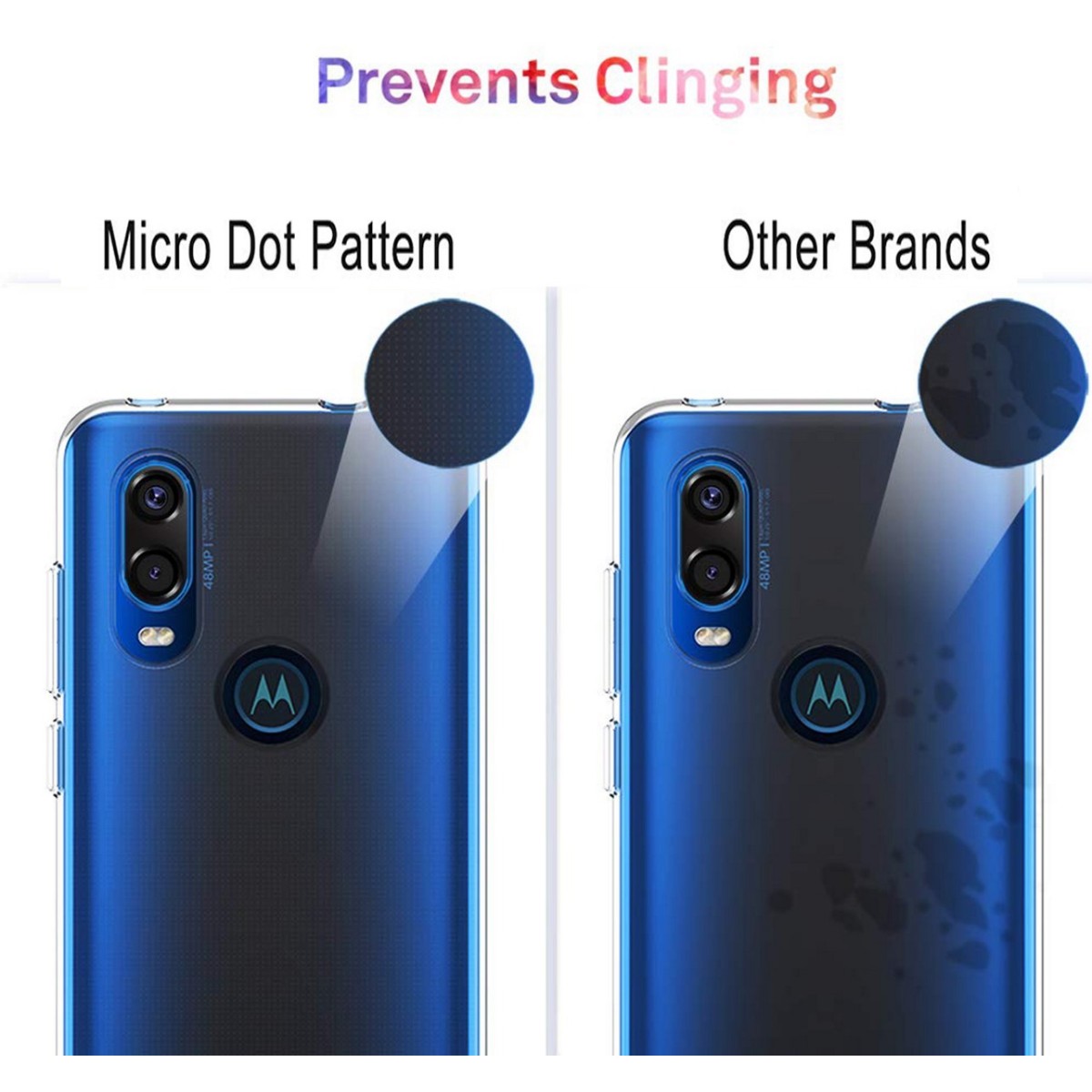 Funda Gel Tpu Fina Ultra-Thin 0,5mm Transparente para Motorola One Vision