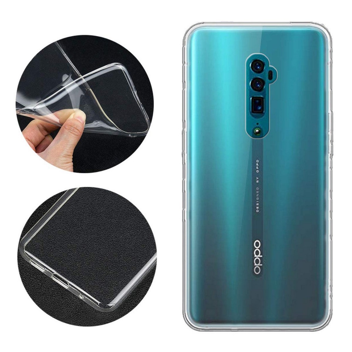 Funda Gel Tpu Fina Ultra-Thin 0,5mm Transparente para Oppo Reno 10x Zoom