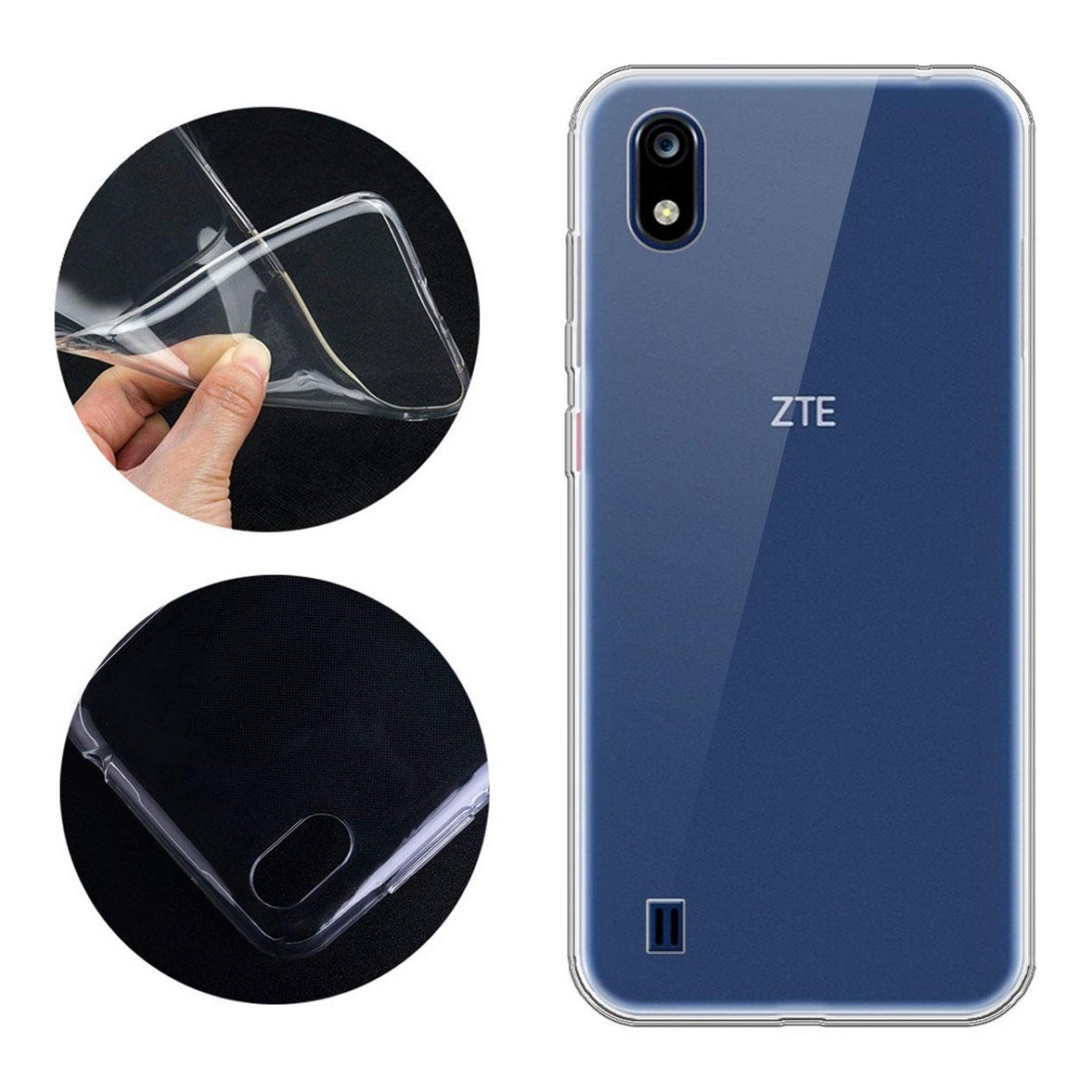 Funda Gel Tpu Fina Ultra-Thin 0,5mm Transparente para ZTE Blade A7 2019
